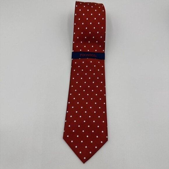 Lot 3 Mens Silk Classic Ties Izod Daniel De Fasson Rooster Blue Red New - Picture 8 of 16